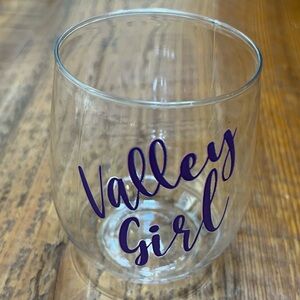 NWT LSU "Valley Girl" Plastic Wine Glasses Gift Set of 4